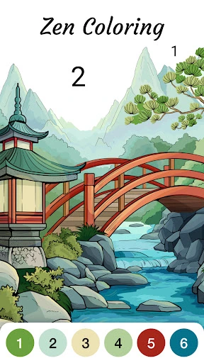 Gameplay screenshot 1 from Zen Color - Color By Number - Casual game