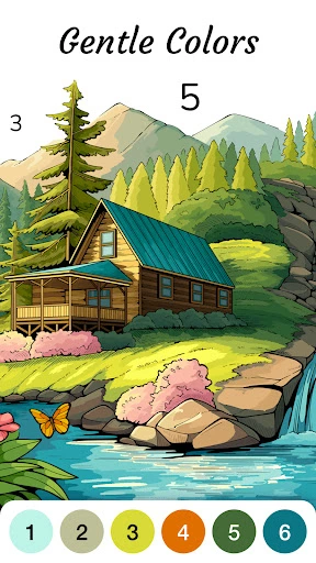 Gameplay screenshot 2 from Zen Color - Color By Number - Casual game